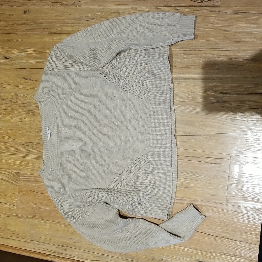 Aeropostale tan w/gold flecking sweater sz XL